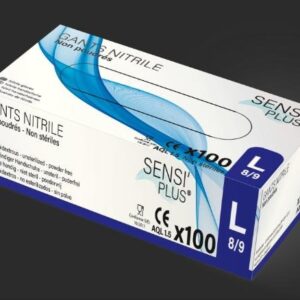 Gants nitrile non poudré bleu