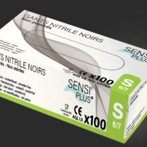 Gants nitrile non poudré noir