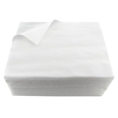 Serviettes jetables blanches en tissu non tissé
